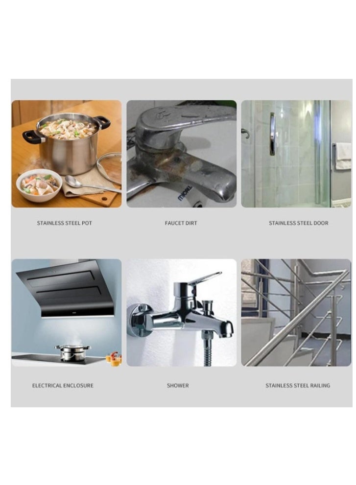 ويليام وير شمع تنظيف الفولاذ المقاوم للصدأ، كريم تلميع المعادن، مزيل الصدأ، ينظف بلطف ويزيل البقع دون خدش، 100 غرام - Image 4